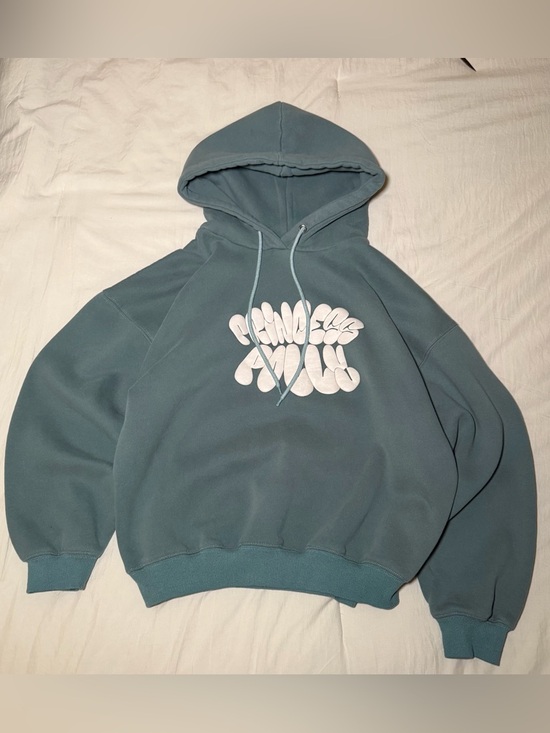 Princess Polly Tops - Princess Polly Green White Bubble Logo Hoodi